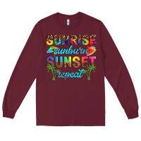 Burgundy sunrise sunburn sunset repeat Long Sleeve Tee - Artiststas
