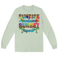 Matcha sunrise sunburn sunset repeat Long Sleeve Tee - Artiststas