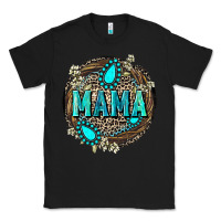 Black Mama with gemstone leopard Mother's Day Classic Tee - FaDigitalArtStudio