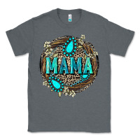 Charcoal Heather Mama with gemstone leopard Mother's Day Classic Tee - FaDigitalArtStudio