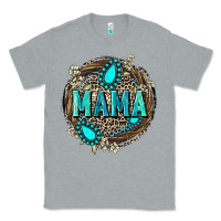 Heather Grey Mama with gemstone leopard Mother's Day Classic Tee - FaDigitalArtStudio