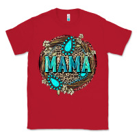 Red Mama with gemstone leopard Mother's Day Classic Tee - FaDigitalArtStudio