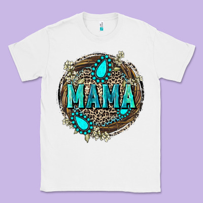 Mama With Gemstone Leopard Mother's Day Classic Tee Designed By Fadigitalartstudio