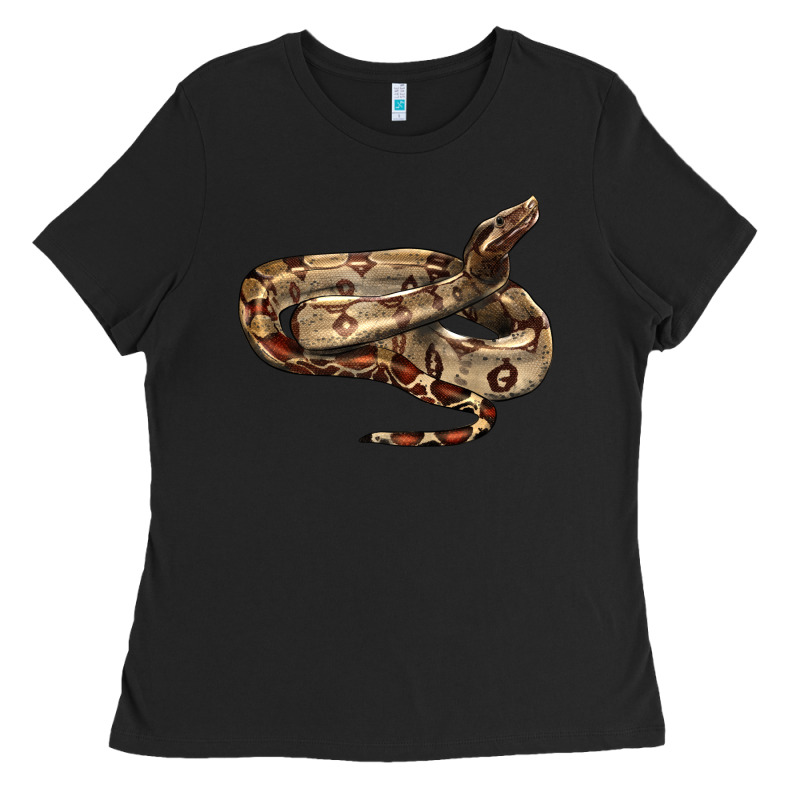 Red Tail Boa Snake Ladies Tee by LillyAllenDesigns | Teevron