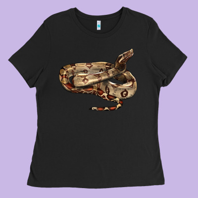 Red Tail Boa Snake Ladies Tee Designed By Lillyallendesigns