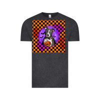Vintage Black Halloween American Pitbull Terrier Vintage Tee - LillyAllenDesigns