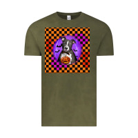 Vintage Olive Halloween American Pitbull Terrier Vintage Tee - LillyAllenDesigns