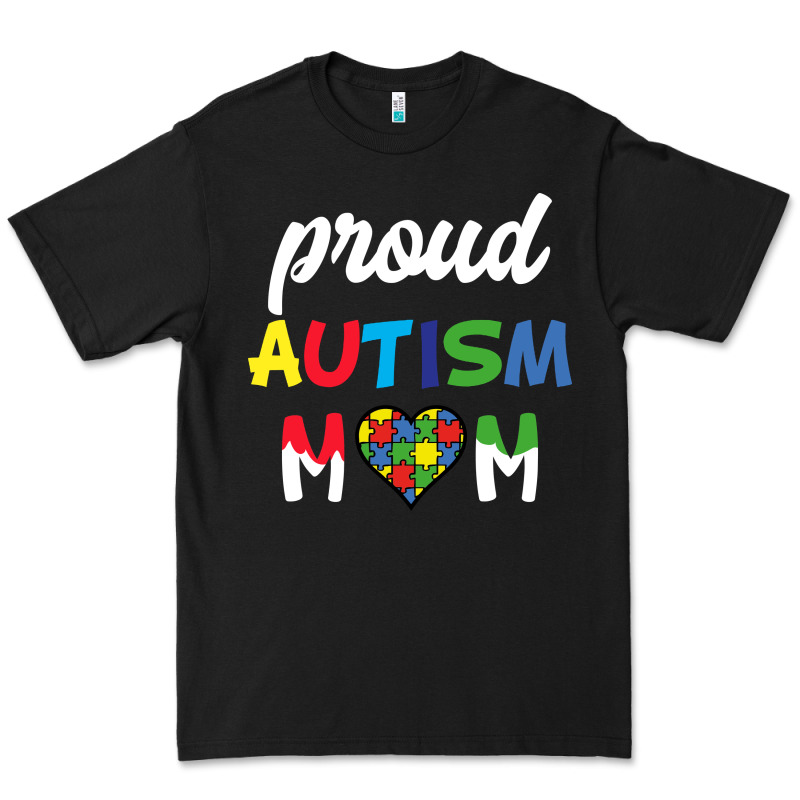 Proud Autism Mom Mothers Day Gift Autism Awareness Premium Tee by CowhideDigitalArt | Teevron
