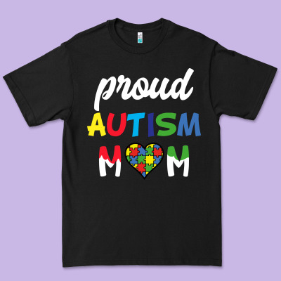 Proud Autism Mom Mothers Day Gift Autism Awareness Premium Tee Designed By Cowhidedigitalart