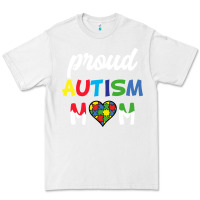 White Proud Autism Mom Mothers Day Gift Autism Awareness Premium Tee - CowhideDigitalArt