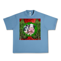 Pebble Blue christmas holstein Urban Heavy Tee - LillyAllenDesigns