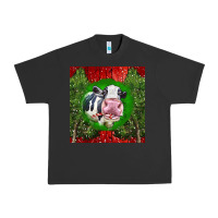 Pigment Black christmas holstein Urban Heavy Tee - LillyAllenDesigns