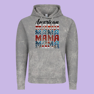 American Mama Vintage Hoodie Designed By Barkaloodesign