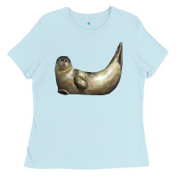 Baby Blue sea seal Ladies Tee - LillyAllenDesigns