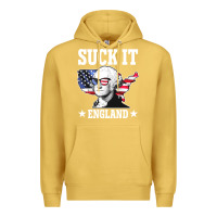 Antique Gold funny george washington suck it england Premium Hoodie - DesigneFamous