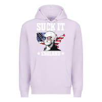 Lilac funny george washington suck it england Premium Hoodie - DesigneFamous