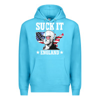 Ocean Blue funny george washington suck it england Premium Hoodie - DesigneFamous