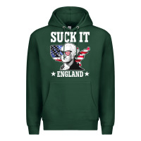 Sports Green funny george washington suck it england Premium Hoodie - DesigneFamous
