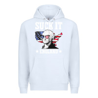 White funny george washington suck it england Premium Hoodie - DesigneFamous
