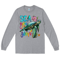 Heather Grey sea you soon with sea turtle Long Sleeve Tee - Artiststas