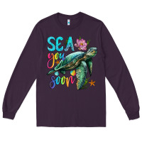 Plum sea you soon with sea turtle Long Sleeve Tee - Artiststas