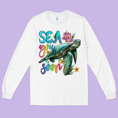 Sea You Soon With Sea Turtle Long Sleeve Tee Designed By Artiststas