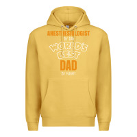 Antique Gold anesthesiologist by day worlds best dad by night fathers day Premium Hoodie - linhVisuals