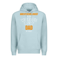 Blue Mist anesthesiologist by day worlds best dad by night fathers day Premium Hoodie - linhVisuals