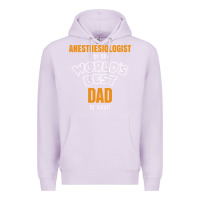 Lilac anesthesiologist by day worlds best dad by night fathers day Premium Hoodie - linhVisuals