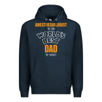 Navy anesthesiologist by day worlds best dad by night fathers day Premium Hoodie - linhVisuals