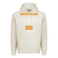 Oatmeal Heather anesthesiologist by day worlds best dad by night fathers day Premium Hoodie - linhVisuals