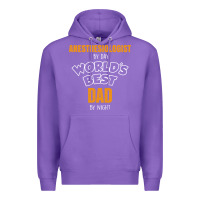 Purple anesthesiologist by day worlds best dad by night fathers day Premium Hoodie - linhVisuals