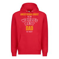 Red anesthesiologist by day worlds best dad by night fathers day Premium Hoodie - linhVisuals