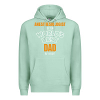 Seafoam anesthesiologist by day worlds best dad by night fathers day Premium Hoodie - linhVisuals