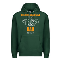 Sports Green anesthesiologist by day worlds best dad by night fathers day Premium Hoodie - linhVisuals