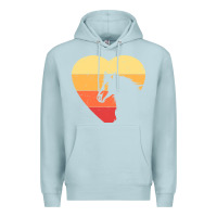 Blue Mist Vintage Heart Horse Equestrian | Horse lover Premium Hoodie - linhVisuals