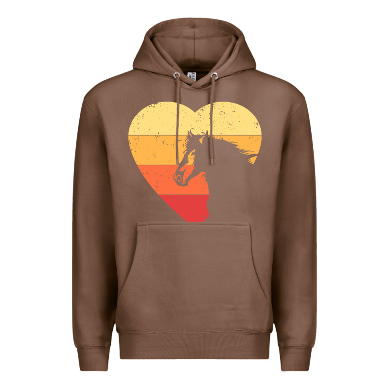Vintage Heart Horse Equestrian | Horse Lover Premium Hoodie by linhVisuals | Teevron