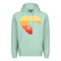 Seafoam Vintage Heart Horse Equestrian | Horse lover Premium Hoodie - linhVisuals