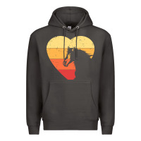 Smoke Vintage Heart Horse Equestrian | Horse lover Premium Hoodie - linhVisuals
