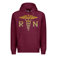 Burgundy rn registered nurse leopard lovely nursing student t shirt Premium Hoodie - linhVisuals