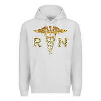 Dove Grey rn registered nurse leopard lovely nursing student t shirt Premium Hoodie - linhVisuals