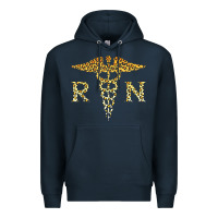 Navy rn registered nurse leopard lovely nursing student t shirt Premium Hoodie - linhVisuals