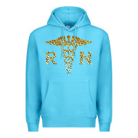 Ocean Blue rn registered nurse leopard lovely nursing student t shirt Premium Hoodie - linhVisuals