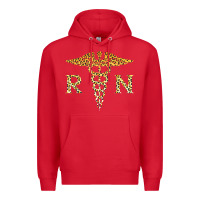Red rn registered nurse leopard lovely nursing student t shirt Premium Hoodie - linhVisuals