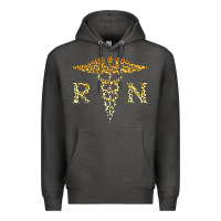 Charcoal Heather rn registered nurse leopard lovely nursing student t shirt Premium Hoodie - linhVisuals