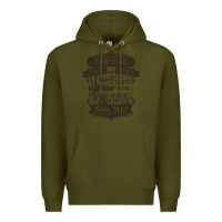 Army Green labyrinth words Premium Hoodie - linhVisuals