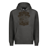 Charcoal Heather labyrinth words Premium Hoodie - linhVisuals