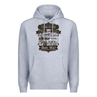 Heather Grey labyrinth words Premium Hoodie - linhVisuals
