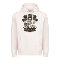 Pale Pink labyrinth words Premium Hoodie - linhVisuals
