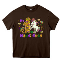 Chocolate Brown my first mardi gras unicorn Heavy Core Tee - FaDigitalArtStudio